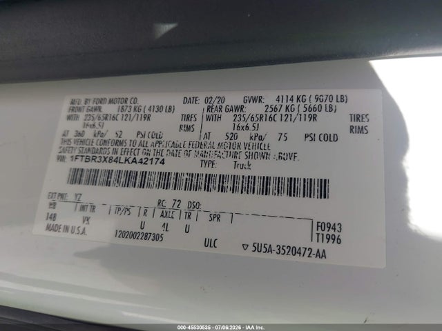 Ford Transit-250 Cargo Van 2020 1FTBR3X84LKA42174 Image 9
