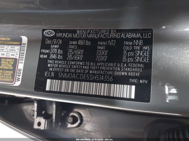 Hyundai TUCSON SE 2025 5NMJACDE5SH514356 Image 9