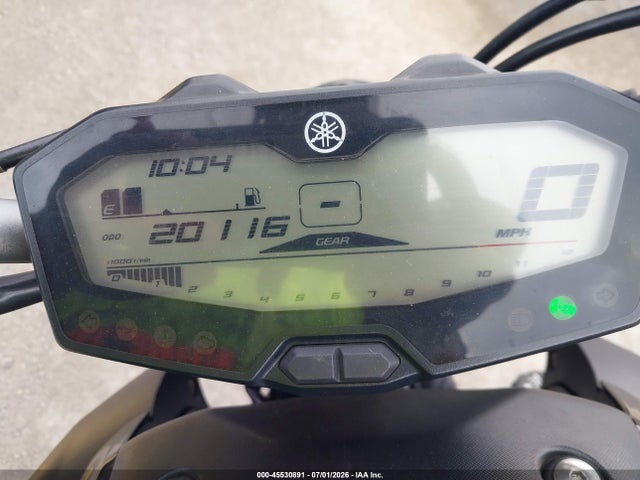 Aukcja sprzedaży 2016 Yamaha Fz07, vin: JYARM06E2GA010933, numer aukcji: 45530891