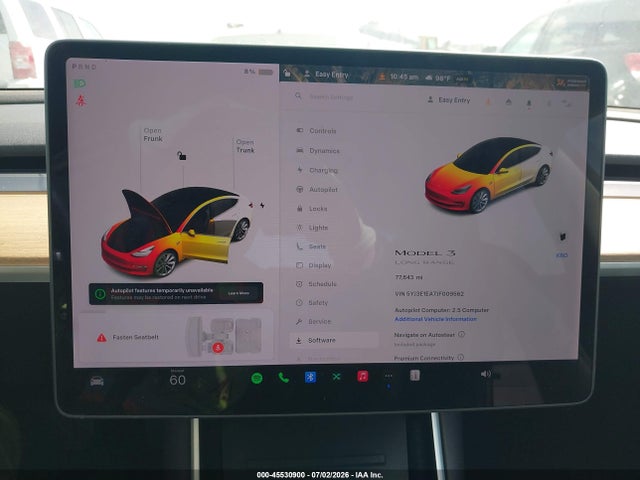 45530900 :رقم المزاد ، 5YJ3E1EA7JF009562 vin ، 2018 Tesla Model 3 Long Range/mid Range مزاد بيع