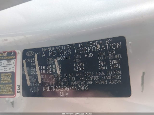 KIA Soul 2016 KNDJN2A26G7847902 Image 9
