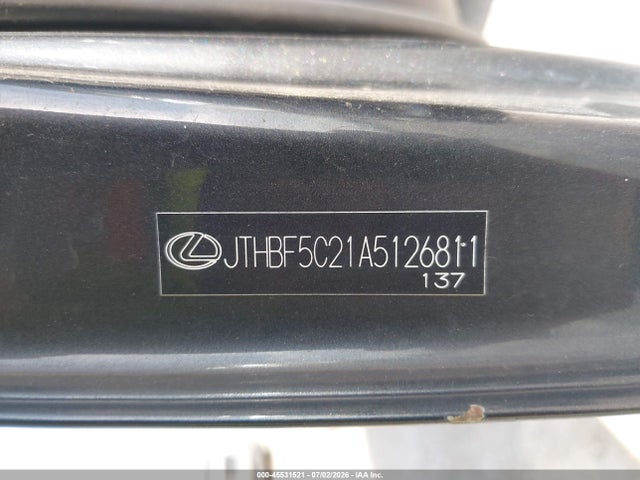 Aukcja sprzedaży 2010 Lexus Is 250, vin: JTHBF5C21A5126811, numer aukcji: 45531521