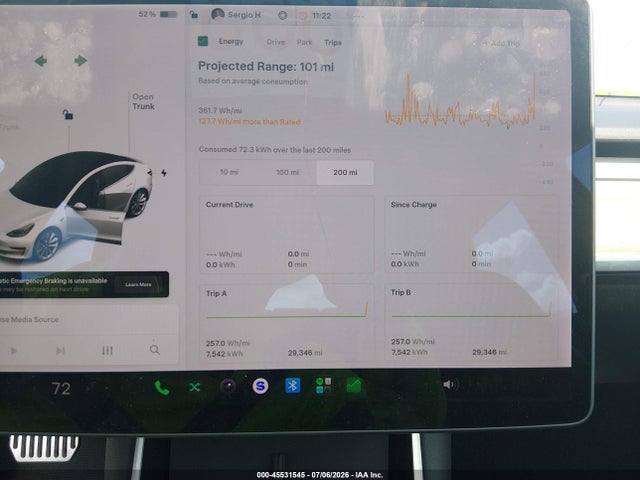 Aukcja sprzedaży 2019 Tesla Model 3, vin: 5YJ3E1EA8KF332133, numer aukcji: 45531545