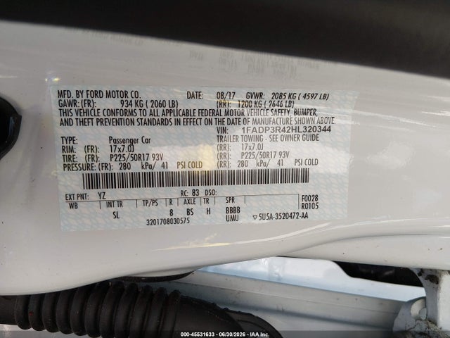 Ford FOCUS ELECTRIC 2017 1FADP3R42HL320344 Image 9