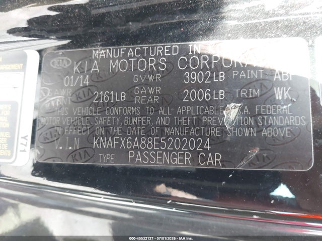 45532127 :رقم المزاد ، KNAFX6A88E5202024 vin ، 2014 Kia Forte Koup Ex مزاد بيع