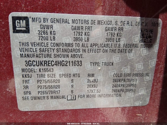 Chevrolet Silverado 1500 1lt 2017 3GCUKREC4HG211633 Image 9