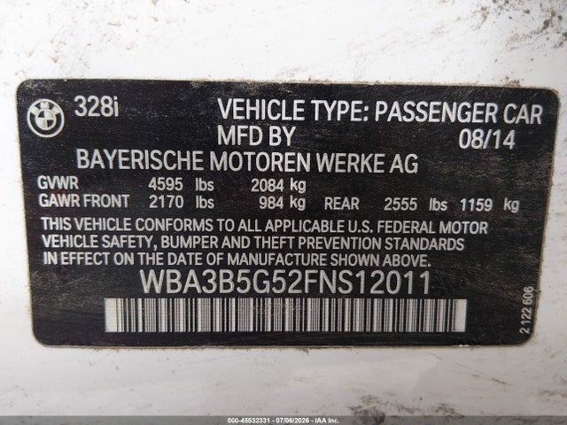 WBA3B5G52FNS12011 BMW 328i Xdrive