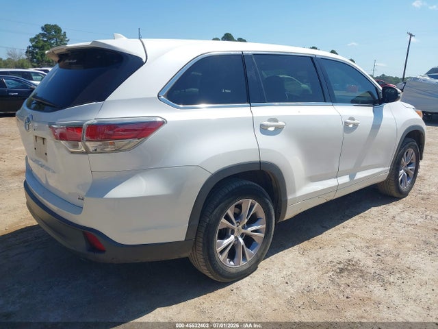 Aukcja sprzedaży 2015 Toyota Highlander Le Plus V6, vin: 5TDZKRFH3FS119380, numer aukcji: 45532403