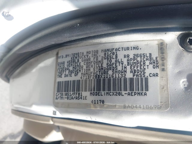 Продаж на аукціоні авто 2001 Toyota Avalon Xl, vin: 4T1BF28BX1U161132, номер лоту: 45532636