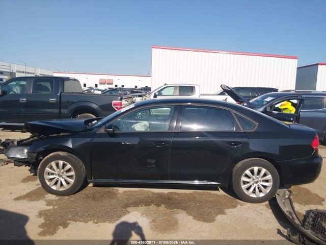 2013 Volkswagen Passat 2.5l S მანქანა იყიდება აუქციონზე, vin: 1VWAP7A38DC012397, აუქციონის ნომერი: 45532871