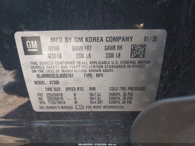 Продажа на аукционе авто 2020 Buick Encore Gx Fwd Select, vin: KL4MMDSL5LB095761, номер лота: 45532903