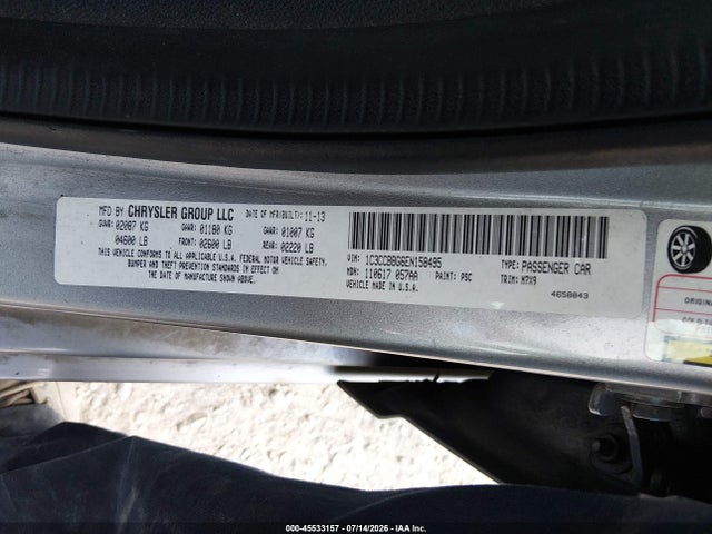 Chrysler 200 Touring 2014 1C3CCBBG6EN158495 Image 6