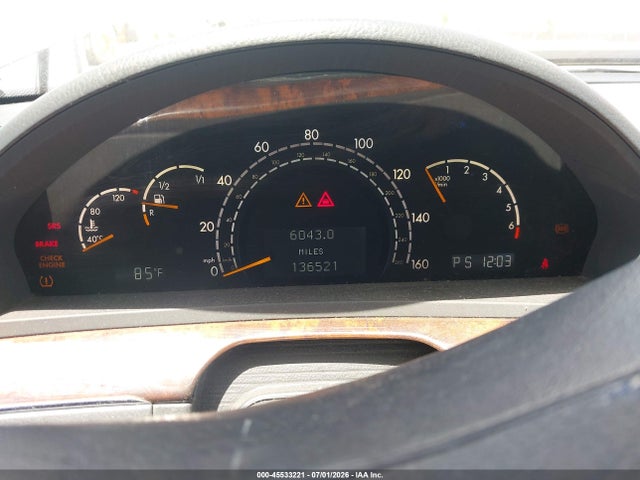 Aukcja sprzedaży 2005 Mercedes-benz S 500, vin: WDBNG75J25A445271, numer aukcji: 45533221