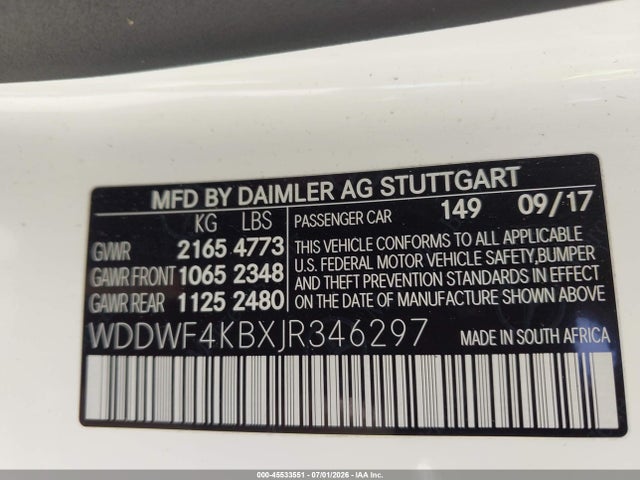 Продажа на аукционе авто 2018 Mercedes-benz C 300 4matic, vin: WDDWF4KBXJR346297, номер лота: 45533551