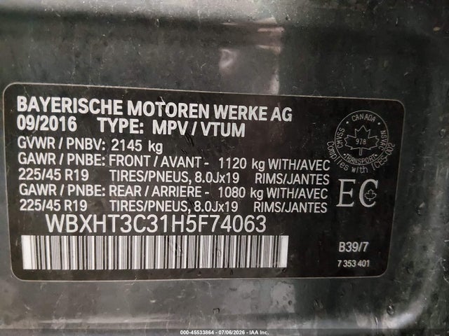 WBXHT3C31H5F74063 BMW X1 Xdrive28i