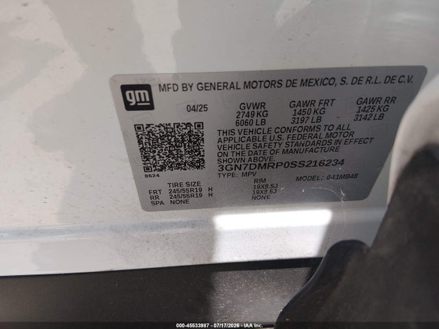 Chevrolet Equinox Ev Lt 1 2025 3GN7DMRP0SS216234 Image 9