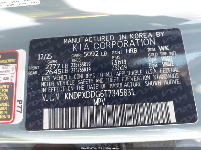 KNDPXDDG6T7345831 KIA Sportage Hybrid Sx-prestige