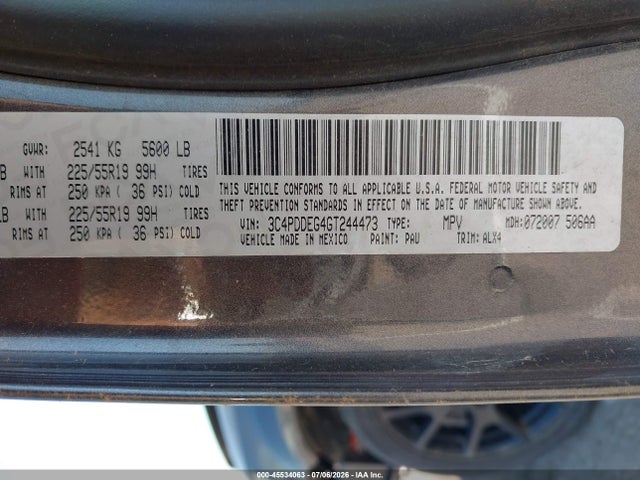 Продаж на аукціоні авто 2016 Dodge Journey R/t, vin: 3C4PDDEG4GT244473, номер лоту: 45534063
