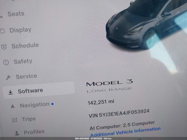 5YJ3E1EA4JF053924 Tesla Model 3 Long Range/mid Range