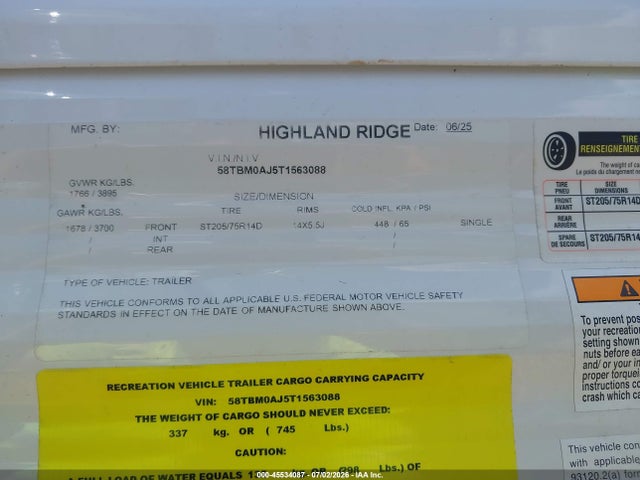 Highland Ridge Open Range 2026 58TBM0AJ5T1563088 Image 9