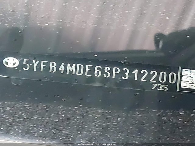 45534099 :رقم المزاد ، 5YFB4MDE6SP312200 vin ، 2025 Toyota Corolla Le مزاد بيع