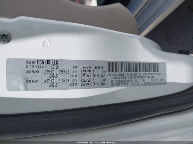 2C4RDGCGXKR802576 Dodge Grand Caravan Sxt