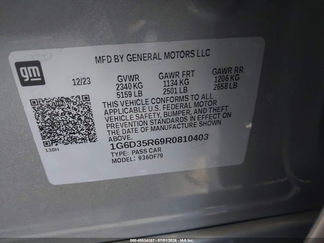 Продаж на аукціоні авто 2024 Cadillac Ct5-v V-series Blackwing, vin: 1G6D35R69R0810403, номер лоту: 45534157