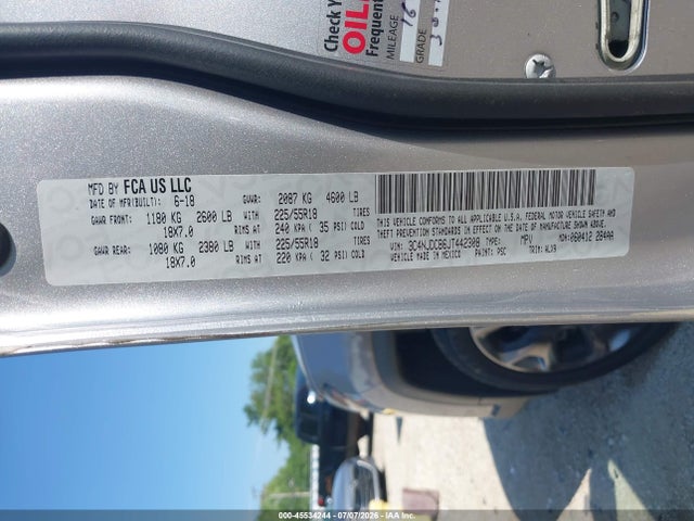 Продаж на аукціоні авто 2018 Jeep Compass Limited 4x4, vin: 3C4NJDCB6JT442308, номер лоту: 45534244