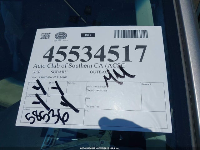 Subaru Outback Limited 2020 4S4BTANC4L3134405 Image 12