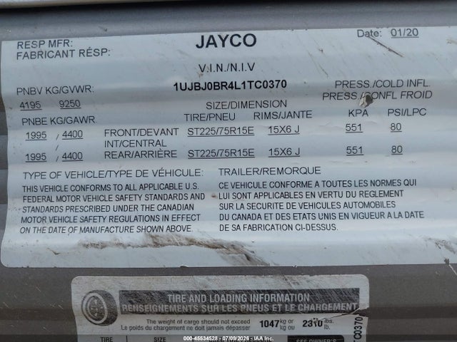 Jayco Jay Flight 2020 1UJBJ0BR4L1TC0370 Image 9