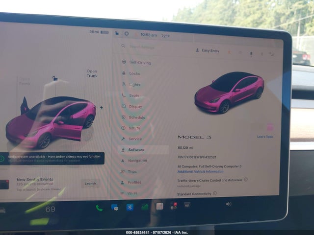 Aukcja sprzedaży 2023 Tesla Model 3 Rear-wheel Drive, vin: 5YJ3E1EA3PF432521, numer aukcji: 45534681