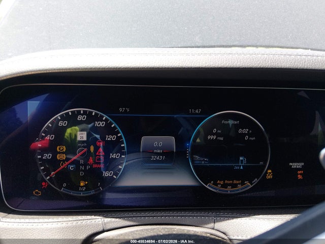 Aukcja sprzedaży 2020 Mercedes-benz S 560 4matic, vin: W1KUG8GB2LA555751, numer aukcji: 45534694