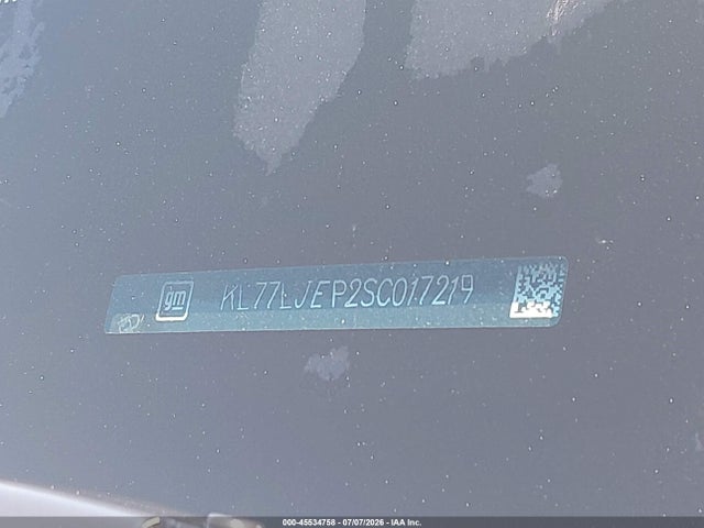 KL77LJEP2SC017219 Chevrolet Trax Fwd 2rs