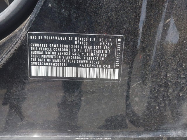 3VWCB7BUXKM207251 Volkswagen Jetta 1.4t R-line/1.4t S/1.4t Se