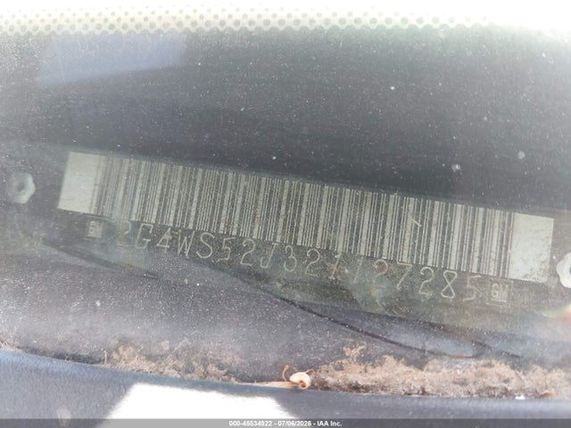 45534922 :رقم المزاد ، 2G4WS52J321127285 vin ، 2002 Buick Century Custom مزاد بيع