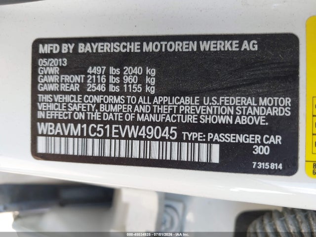 BMW X1 Sdrive28i 2014 WBAVM1C51EVW49045 Image 9
