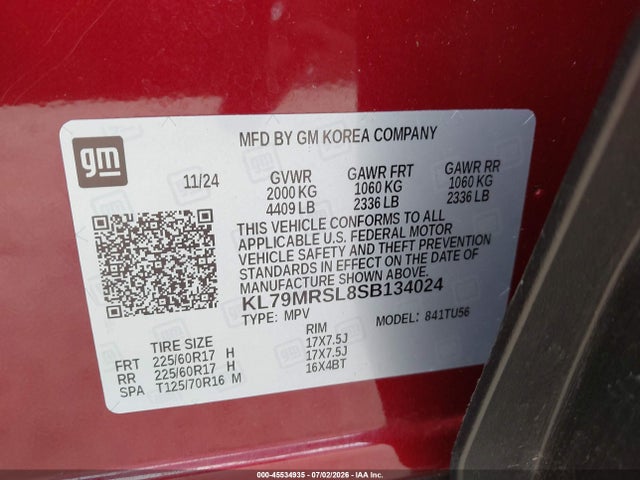 Chevrolet Trailblazer Awd Lt 2025 KL79MRSL8SB134024 Image 9