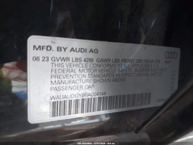 WAUAUDGY9RA004144 Audi A3 Premium 40 Tfsi Front-wheel Drive S Tronic