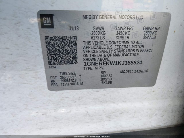 Chevrolet Traverse Ls 2019 1GNERFKW1KJ188824 Image 9