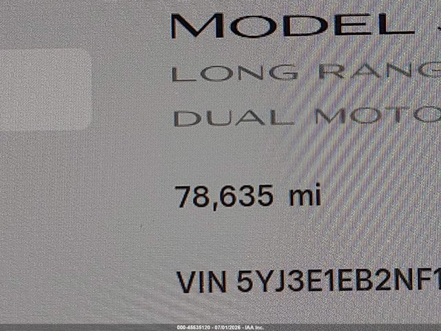 Tesla Model 3 Long Range Dual Motor All-wheel Drive 2022 5YJ3E1EB2NF174420 Image 15