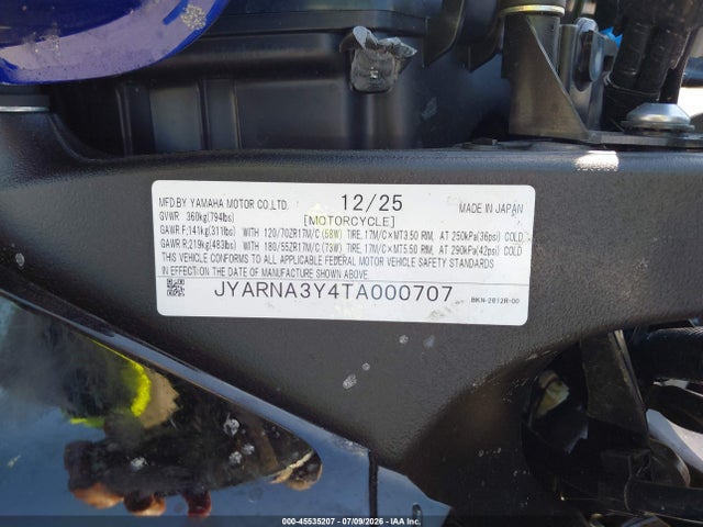 Yamaha Yzf890 C 2026 JYARNA3Y4TA000707 Image 10