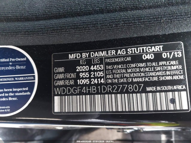 Продажа на аукционе авто 2013 Mercedes-benz C 250 Luxury, vin: WDDGF4HB1DR277807, номер лота: 45535249