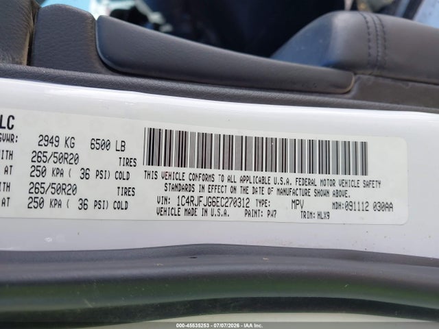 1C4RJFJG6EC270312 Jeep Grand Cherokee Summit