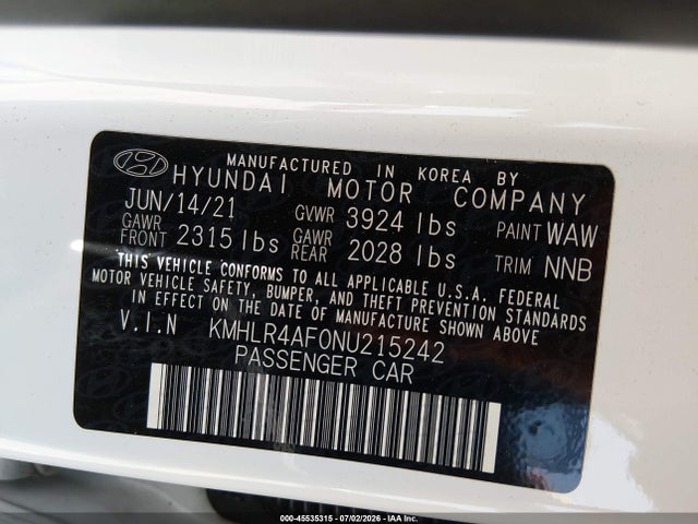 Hyundai Elantra N Line 2022 KMHLR4AF0NU215242 Image 9