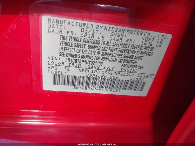 Nissan Sentra Sr Turbo 2017 3N1CB7AP4HY324133 Image 9