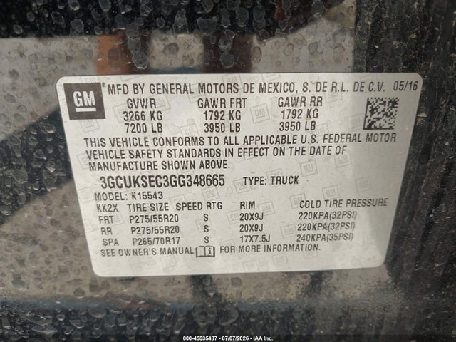 Chevrolet Silverado 1500 Ltz 2016 3GCUKSEC3GG348665 Image 9