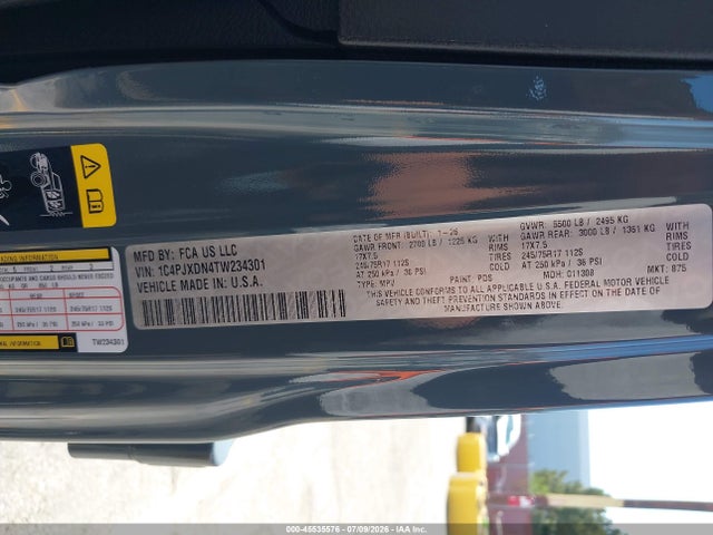 1C4PJXDN4TW234301 Jeep Wrangler Sport S 4x4