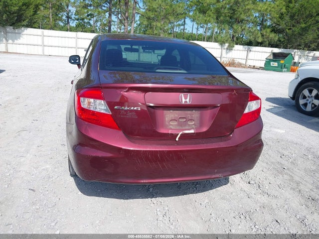 2012 Honda Civic Ex მანქანა იყიდება აუქციონზე, vin: 19XFB2F80CE108367, აუქციონის ნომერი: 45535582
