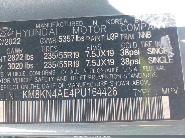 Продажа на аукционе авто 2023 Hyundai Ioniq 5 Sel, vin: KM8KN4AE4PU164426, номер лота: 45535603