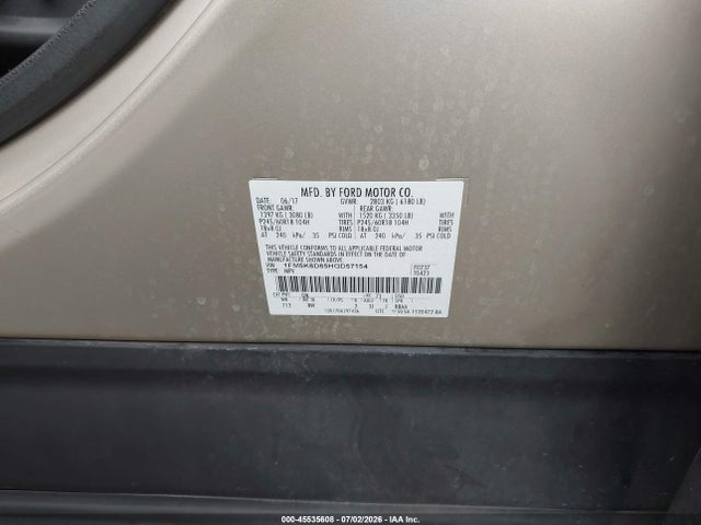 Ford EXPLORER XLT 2017 1FM5K8D85HGD57154 Image 9